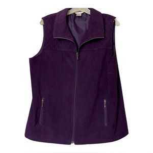 Allison Daly Plum colored vest. Size 12
Shoulder to bottom 26” 
Pit to Pit 21.5”